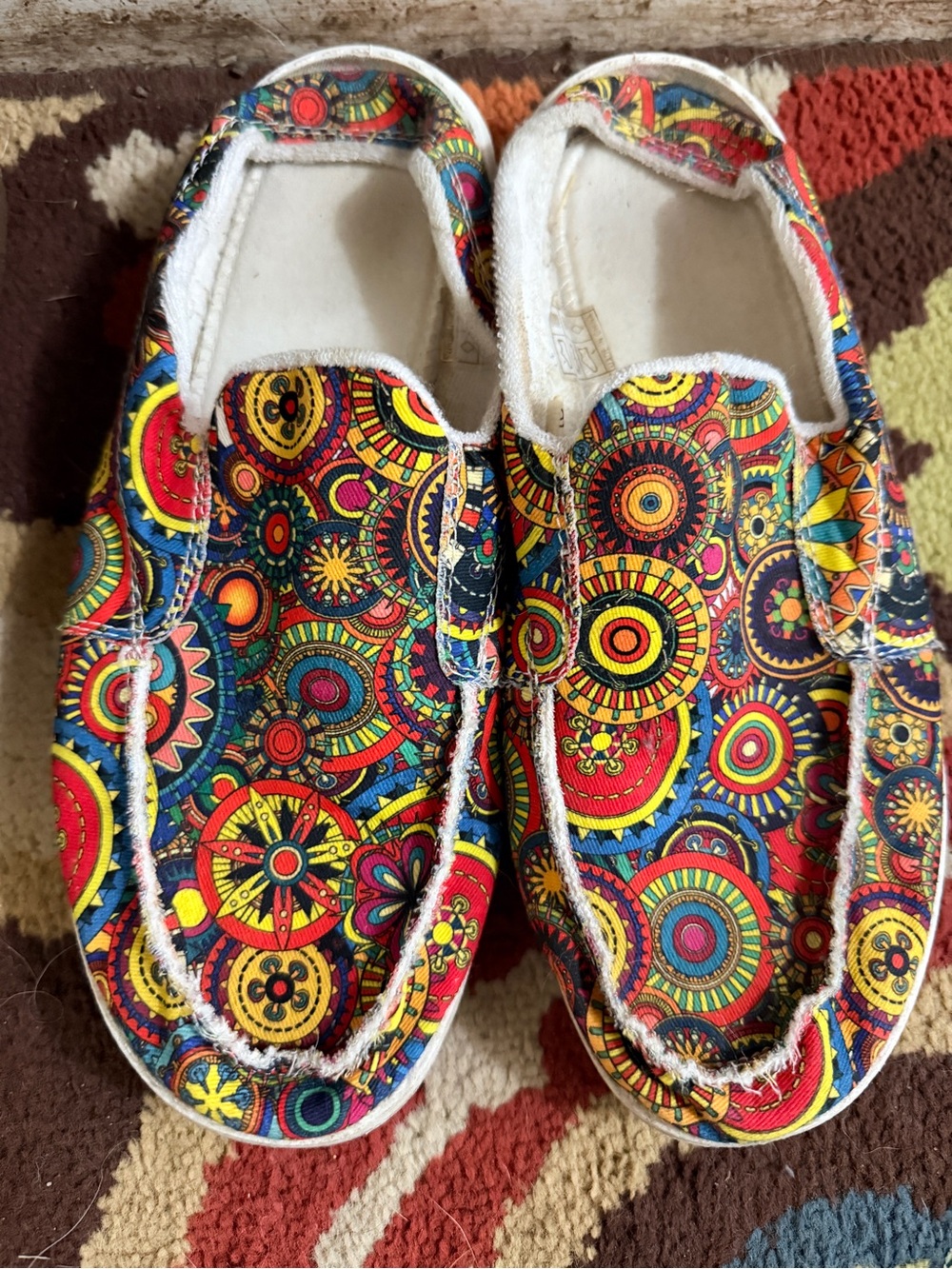 Colorful Boho Slip-On Women's Sneakers